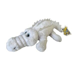 The Petting Zoo White Alligator Crocodile Plush Toy Stuffed Animal NWT